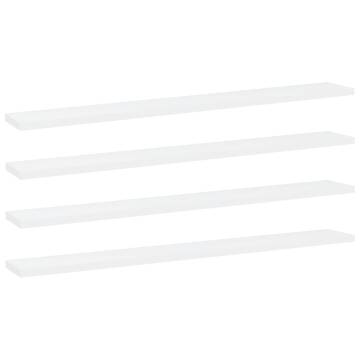 Bookshelf Boards 4 pcs White 80x10x1.5 cm - Buy Now