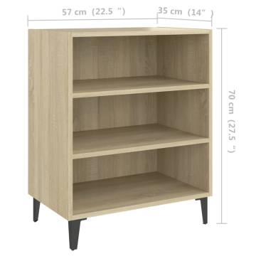 Sideboard Sonoma Oak - Stylish 3 Shelf Storage Solution