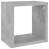 Stylish Concrete Grey Wall Cube Shelves - 4 pcs | HipoMarket