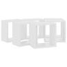 Wall Cube Shelves Set - 6 Pcs White 26x15x26 cm | HipoMarket