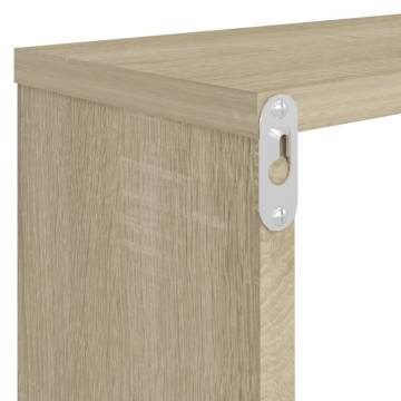 Wall Cube Shelf Set - 4 pcs White & Sonoma Oak | Hipo Market