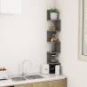 Stylish Grey Wall Corner Shelf - 20x20x127.5 cm