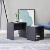 Stylish Grey Coffee Table Set - 2 Pieces for Small Spaces