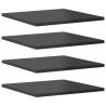 High Gloss Grey Bookshelf Boards - 4 pcs | Hipomarket UK