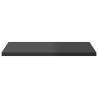 High Gloss Grey Bookshelf Boards - 4 pcs | Hipomarket UK