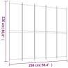 5-Panel White Room Divider 250x220 cm - Stylish & Durable