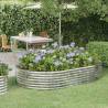 Garden Raised Bed Powder-coated Steel 214x140x36 cm Silver Colour silver Size 214 x 140 x 36 cm Quantity in Package 1 