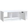 Elegant White Coffee Table - 102x50x36 cm - Engineered Wood