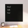 Wall-mounted Magnetic Board Black 60x60 cm - Tempered Glass