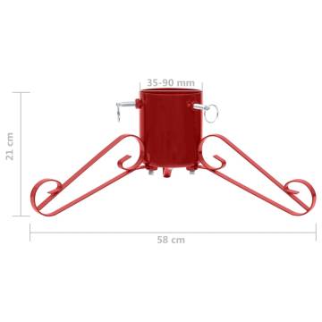 Red Christmas Tree Stand 58x58x21 cm | Hipomarket UK