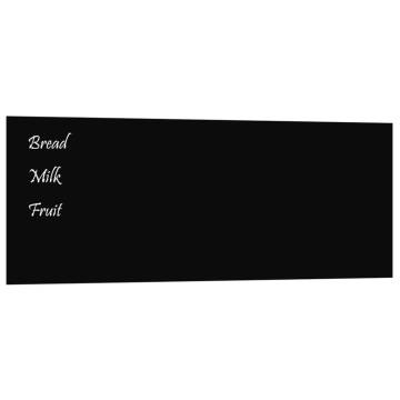 Wall-mounted Magnetic Board Black 80x30 cm - Durable Glass