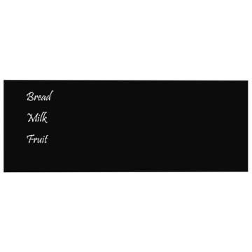 Wall-mounted Magnetic Board Black 80x30 cm - Durable Glass