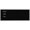 Wall-mounted Magnetic Board Black 80x30 cm - Durable Glass