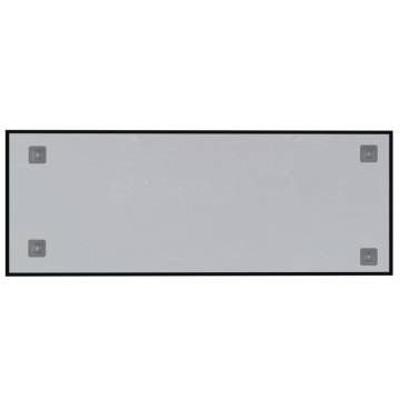 Wall-mounted Magnetic Board Black 80x30 cm - Durable Glass