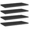 Bookshelf Boards 4 pcs High Gloss Black 40x20x1.5 cm Engineered Wood Colour high gloss black Size 40 x 20 x 1.5 cm Quantity in Package 4 