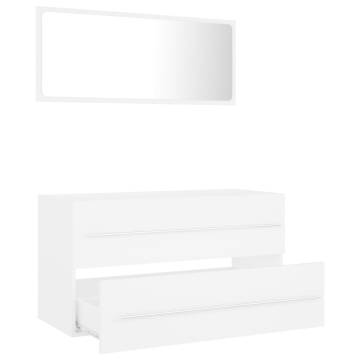 Stylish 2 Piece Bathroom Furniture Set | Hipomarket UK