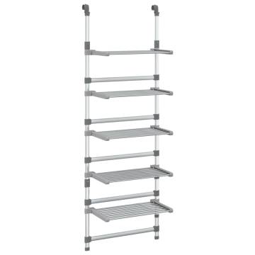 5-Tier Hanging Laundry Drying Rack Aluminium | Space-Saving Design