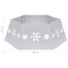 Christmas Tree Skirt Silver & White Ø68x25 cm - Holiday Charm