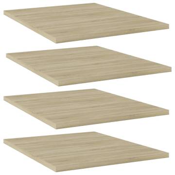 Bookshelf Boards - 4 pcs Sonoma Oak | Engineered Wood Storage