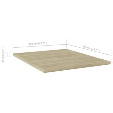 Bookshelf Boards - 4 pcs Sonoma Oak | Engineered Wood Storage