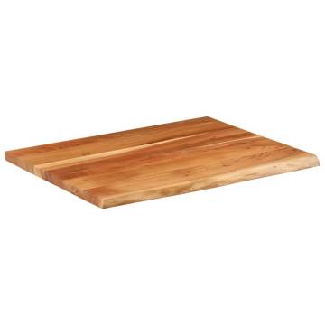 Solid Wood Acacia Live Edge Desk Top - 90x80x2.5 cm