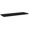 Black Bookshelf Boards - 8 pcs Engineered Wood 60x20x1.5 cm