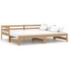 Pull-out Day Bed Honey Brown Solid Pinewood - Stylish & Functional