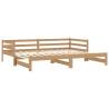 Pull-out Day Bed Honey Brown Solid Pinewood - Stylish & Functional