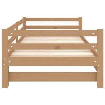 Pull-out Day Bed Honey Brown Solid Pinewood - Stylish & Functional