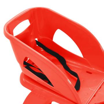 Red Sledge with Seat and Wheel - Winter Fun for Kids