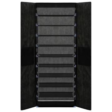 Shoe Cabinet Black 60x30x166 cm - 10-Tier Storage Solution