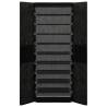 Shoe Cabinet Black 60x30x166 cm - 10-Tier Storage Solution