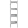 4-Tier Grey Sonoma Bookshelf - Stylish Storage Solution