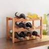 12-Bottle Solid Walnut Wine Rack | Elegant Home Bar Accent