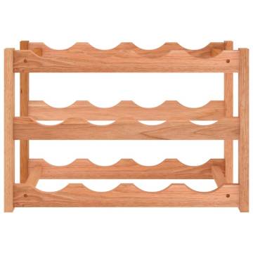 12-Bottle Solid Walnut Wine Rack | Elegant Home Bar Accent