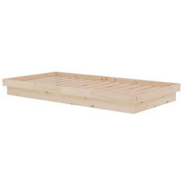 Solid Wood Pine Bed Frame 100x200 cm - Rustic Charm