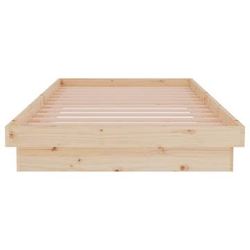 Solid Wood Pine Bed Frame 100x200 cm - Rustic Charm