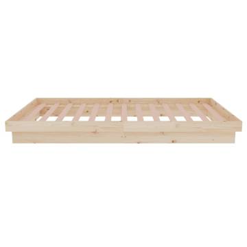 Solid Wood Pine Bed Frame 100x200 cm - Rustic Charm