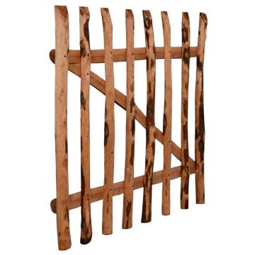 Single Fence Gate Impregnated Hazel Wood 100x100 cm | HipoMarket