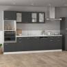 Dishwasher Panel Grey 45x3x67 cm - Durable Engineered Wood