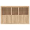 Modern Sideboard with LED Lights – Sonoma Oak - 162x37x100 cm