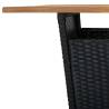 Black Poly Rattan Bar Table 80x80x110 cm - Stylish & Sturdy