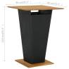 Black Poly Rattan Bar Table 80x80x110 cm - Stylish & Sturdy