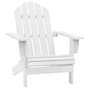 Garden Chair Wood White - Timeless Outdoor Armchair