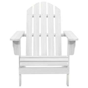 Garden Chair Wood White - Timeless Outdoor Armchair