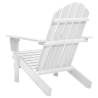 Garden Chair Wood White - Timeless Outdoor Armchair