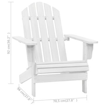 Garden Chair Wood White - Timeless Outdoor Armchair