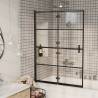 Folding Shower Enclosure ESG 100x140 cm Black - Stylish & Functional