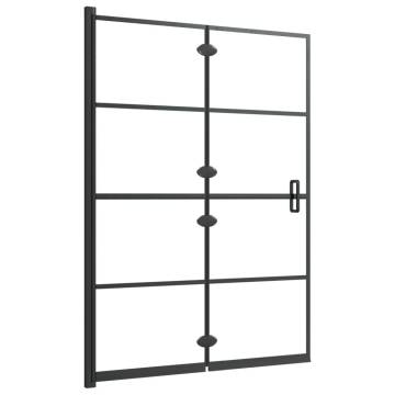 Folding Shower Enclosure ESG 100x140 cm Black - Stylish & Functional