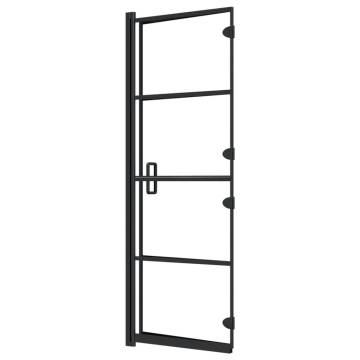 Folding Shower Enclosure ESG 100x140 cm Black - Stylish & Functional